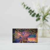 *~* Fantasy Ethereal QR TREE AP82 Business Card Visitenkarte (Stehend Vorderseite)