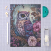Fantasy-Eule-Blumen Seidenpapier (Handwerk)