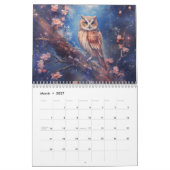 Fantasy-Eulen im abstrakten Stil Kalender (Mär 2027)