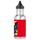 Fantasy European Dragon - Holzschnitt 1 Edelstahlflasche (Rechts)