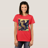 Fantasy European Dragon - Holzschnitt 1 T-Shirt (Vorne ganz)