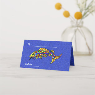 Fantasy Extravagant Fish farbenfrohe Scales Lebhaf Platzkarte