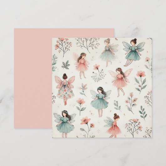Fantasy Fairies Print Design Einladung (Vorne/Hinten)
