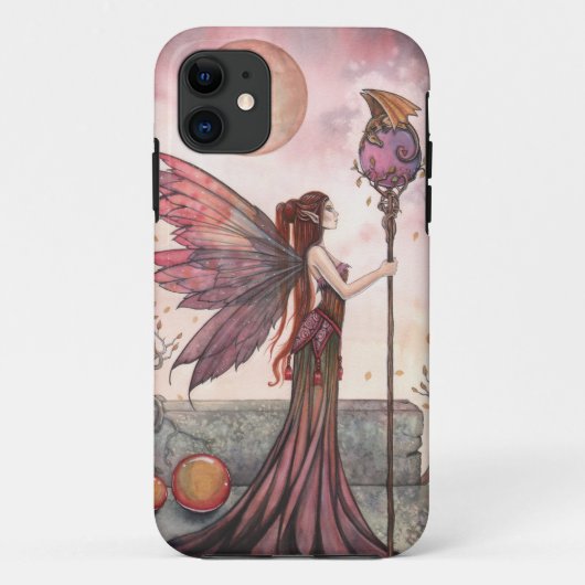 Fantasy Fairy and Dragon iPhone Case (Rückseite)