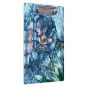 Fantasy Fairy Anime Girl Viktorianisch Blue Klemmbrett (Rechts)