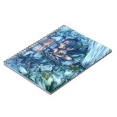 Fantasy Fairy Anime Girl Viktorianisch Blue Notizblock (Linke Seite)