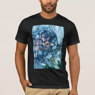 Fantasy Fairy Anime Girl Viktorianisch Blue T-Shirt