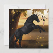 Fantasy Fairy & Black Unicorn (Vorderseite)