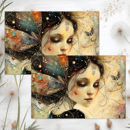 FANTASY FAIRY DECOUPAGE SEIDENPAPIER