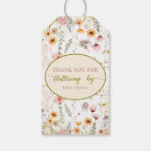 Fantasy Fairy Erste Wildblume Geschenkanhänger (Rückseite)