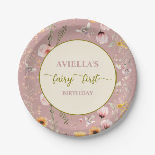 Fantasy Fairy Erste Wildblume Pappteller