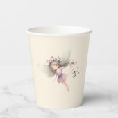 Fantasy Fairy Flutter und Twirl Wildblume Pappbecher (Rückseite)