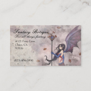 Fantasy Fairy Gothic Business Card Custom Visitenkarte