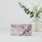 Fantasy Fairy Gothic Business Card Custom Visitenkarte (Stehend Vorderseite)