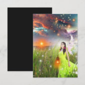 Fantasy Fairy Holding Lattern während eines Sonnen (Vorne/Hinten)