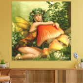 Fantasy Fairy im Wald Leinwanddruck (Insitu (Wohnzimmer))