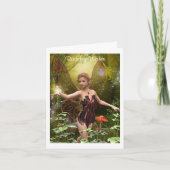 Fantasy Fairy in Red Birthday Card Karte (Vorderseite)