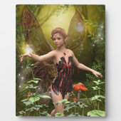 Fantasy Fairy in Red Plaque Fotoplatte (Vorderseite)