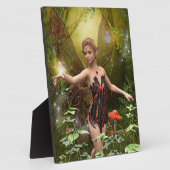 Fantasy Fairy in Red Plaque Fotoplatte (Seite)