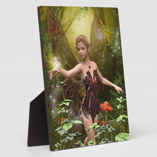Fantasy Fairy in Red Plaque Fotoplatte (Seite)