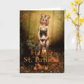 Fantasy Fairy in the Woods St. Patrick's Day Card Karte (Gelbe Blume)