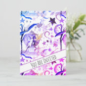 *~* Fantasy Fairy Moon Sky Babydusche Einladung (Stehend Vorderseite)