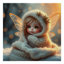 Fantasy Fairy Mother and Baby Art Poster