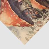 Fantasy Fairy Mushroom Home in the Forest Seidenpapier (Ausschnitt)