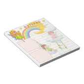 Fantasy Fairy Rainbow Moon Stars Cloud Thema Notizblock (angewinkelt)