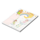 Fantasy Fairy Rainbow Moon Stars Cloud Thema Notizblock (Rotiert)
