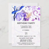 *~* Fantasy Fairy Sky Moon BIRTHDAY Einladung (Rückseite)