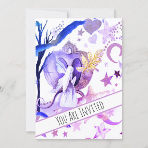*~* Fantasy Fairy Sky Moon BIRTHDAY Einladung