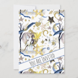 *~ Fantasy Fairy Stars Kinderdusche Einladung