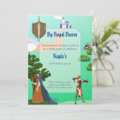 Fantasy Fairy Tale Birthday Einladung (Stehend Vorderseite)