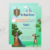 Fantasy Fairy Tale Birthday Einladung (Vorne/Hinten)