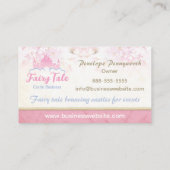 Fantasy Fairy Tale Burg Business Card Visitenkarte (Rückseite)