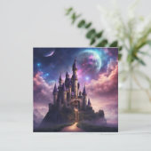Fantasy Fairy Tale Burg Einladung (Stehend Vorderseite)