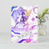 *~* Fantasy Fairy Tale Sky Baby Einladung (Stehend Vorderseite)