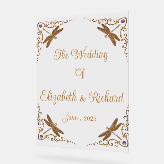 Fantasy Fairy Tale Wedding Acrylschild (Winkel)