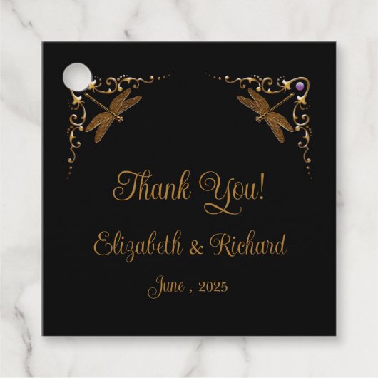 Fantasy Fairy Tale Wedding "Danke" Geschenkanhänger (Vorderseite)