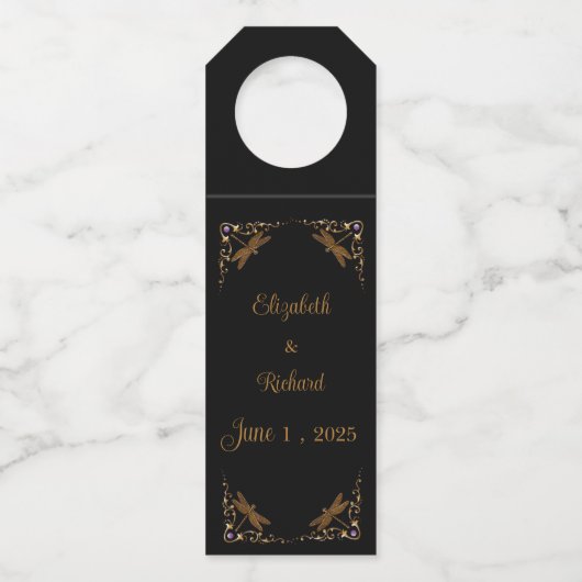 Fantasy Fairy Tale Wedding Flaschenanhänger (Rückseite)