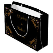 Fantasy Fairy Tale Wedding Große Geschenktüte (Rückseite Schrägansicht)