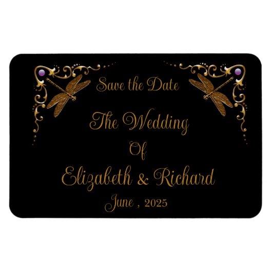Fantasy Fairy Tale Wedding Save the Date Magnet (Horizontal)
