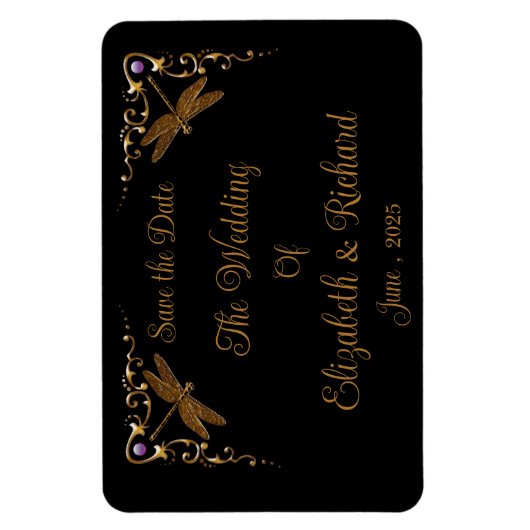 Fantasy Fairy Tale Wedding Save the Date Magnet (Vertikal)