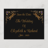 Fantasy Fairy Tale Wedding Save the Date Postkarte (Vorderseite)