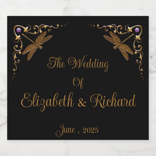 Fantasy Fairy Tale Wedding Schaumweinetikett (Einzelnes Label)