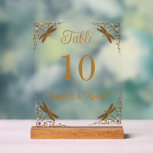 Fantasy Fairy Tale Wedding Tischnummer Acrylschild