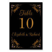 Fantasy Fairy Tale Wedding Tischnummer Table Card (Rückseite)