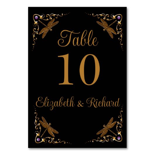 Fantasy Fairy Tale Wedding Tischnummer Table Card (Vorderseite)