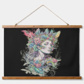 Fantasy Fairy Tale Women Wandteppich Mit Holzrahmen (Vorderseite)